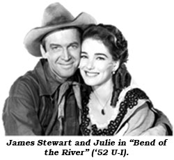 James Stewart and Julie in "Bend of the River" ('52 U-I).