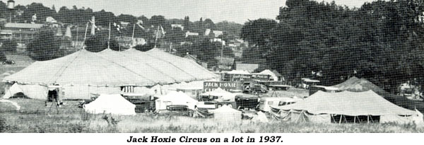 Jack Hoxie Circus on lot in 1937.
