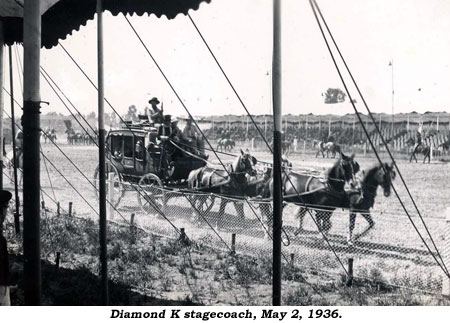 Diamond K stagecoach, May 2, 1936.