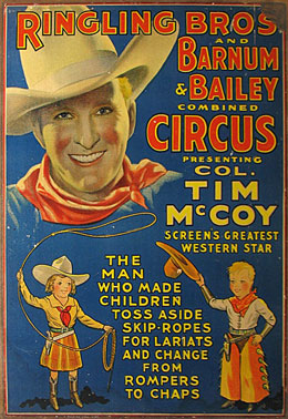 Ringling Bros. Barnum and Bailey Circus presenting Col. Tim McCoy.