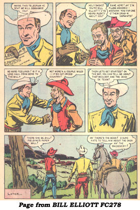 Page from "Bill Elliott" comic FC278