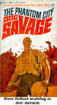 Steve Hollard modeling as DOC SAVAGE.