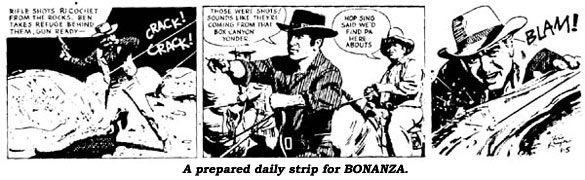A prepared daily strip for BONANZA.