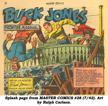 Splash page from MASTER COMICS #28 (7/2). Art by Ralph Carlson.