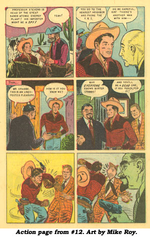 Action page from BUSTER CRABBE #12. Art by Mike Roy.