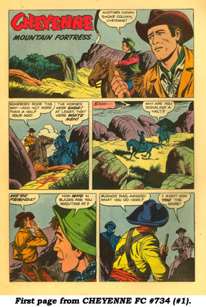 First page from CHEYENNE FC #734 (#1).