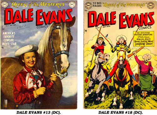 Covers to DC's  DALE EVANS COMICS #13 and #18. 