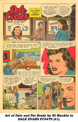 Art of Dale and Pat Brady by Hi Mankin in DALE EVANS FC#479 (#1).
