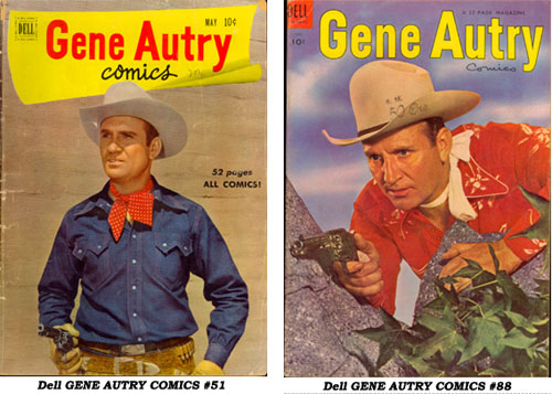 Covers to Dell GENE AUTRY COMICS #51 and #88.