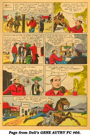 Page from Dell's GENE AUTRY FC #66.