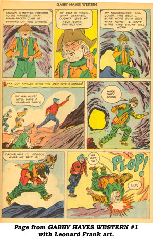 Page from GABBY HAYES WESTERN #1 with Leonard Frank art.