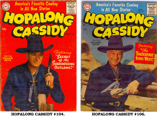 Covers to HOPALONG CASSIDY #104 and #106.
