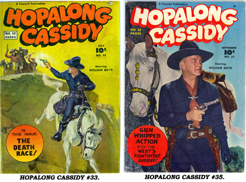 Covers to HOPALONG CASSIDY #33 and #35.