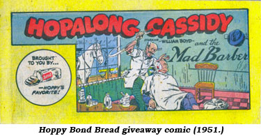 Hoppy Bond Bread giveaway comic (1951).