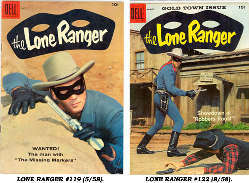 LONE RANGER #119 (5/58) and #122 (8/58).