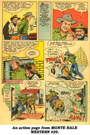 An action page from MONTE HALE WESTERN #29.