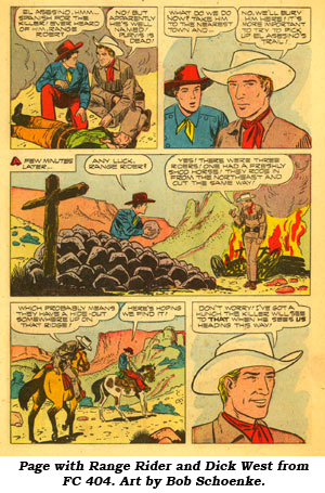Page with Range Rider and Dick West from FC 404.