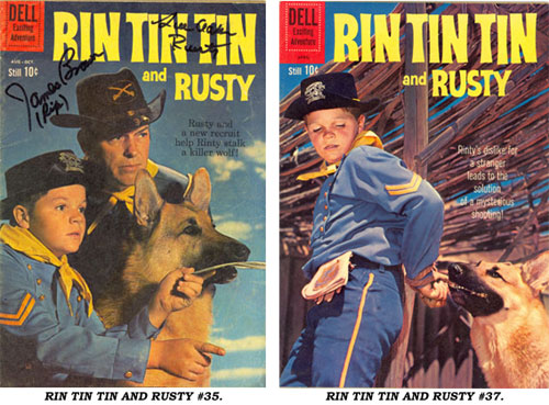 Covers to RIN TIN TIN AND RUSTY #35 and #37.