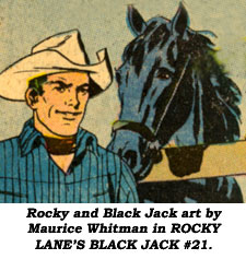 Rocky and Black Jack art by Maurice Whitman in ROCK?Y LANE'S BLACK JACK #21.