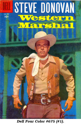 Cover to Dell FC #675 (#1) of STEVE DONOVAN WESTERN MARSHAL.