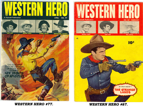 Covers to WESTERN HERO #77 and #87.