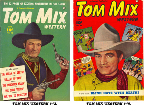 Covers to TOM MIX WESTERN #42 and #49.