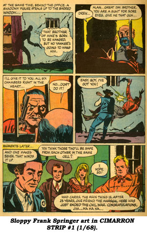 Sloppy Frank Springer art in CIMARRON STRIP #1 (1/68).