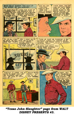 "Texas John Slaughter" page from WALT DISNEY PRESENTS #3.