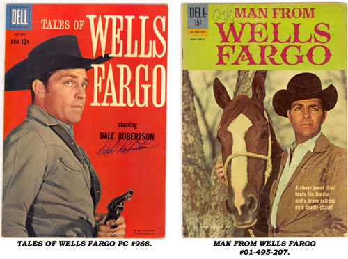 Covers to TALES OF WELLS FARGO FC#968 and MAN FROM WELLS FARGO #01-495-207.