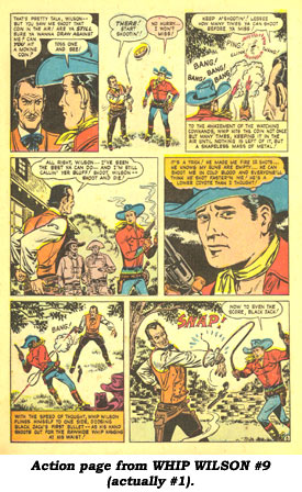 Action page from WHIP WILSON #9 (actually #1).