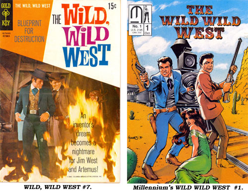 Covers to WILD, WILD WEST #7 and Millennium's WILD WILD WEST #1.
