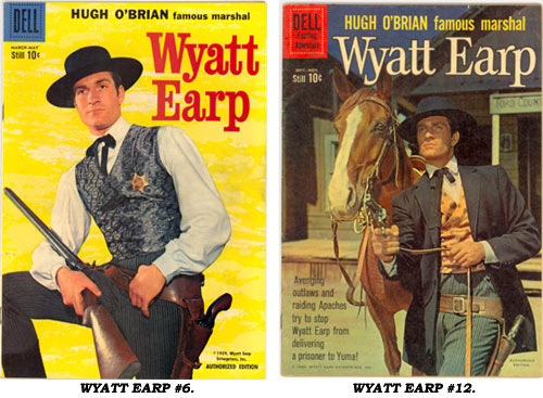 Covers to Dell WYATT EARP #6 and #12.