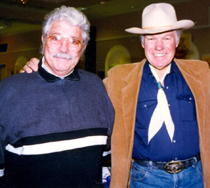 Dale Robertson and Kelo Henderson at a Hollywood Collector’s Show in January 1997.
