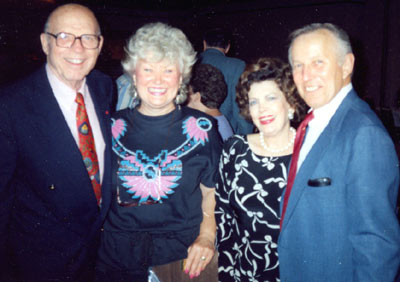Tom Turnage, formerly of the Washington D.C. Veteran's Administration, Barbara Merlin, Jane Adams Turnage and Jan Merlin at the Memphis Film Festival in 1992.