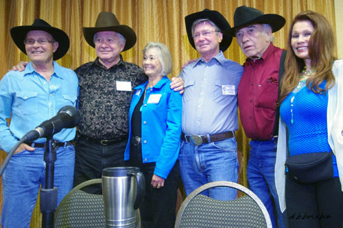 “Virginian” panel—Don Quine, Gary Clarke, Roberta Shore, Randy Boone, James Drury and BarBara Luna (once married to Doug McClure).
