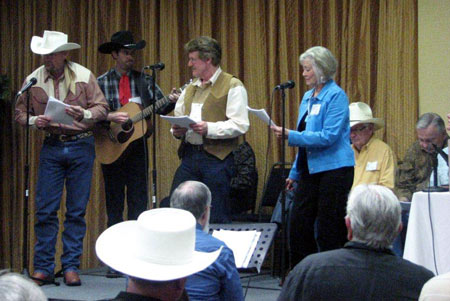 “Roy Rogers” radio show recreation. Dustin Rogers as Roy Rogers, John Fullerton of The High Riders, Johnny Washbrook as the announcer and Roberta Shore as Dale Evans. James Hampton played Pat Brady and Boyd Magers was the heavy. The director of the show was Gary Yoggy.