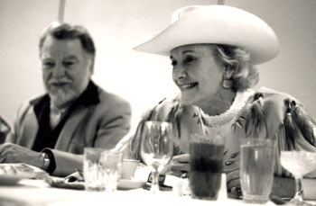 Lash LaRue and Peggy Stewart at an early western film festival.