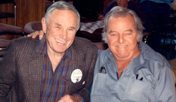 A couple of Republic serial heroes get together at a ‘90s Knoxville, TN, film festival. George Wallace (“Radar Men from the Moon”) and Harry Lauter (“Trader Tom of the China Seas”, “King of the Carnival”).