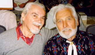 Character player Phil Pine and John Hart (“Lone Ranger”, “Hawkeye”, “Jack Armstrong”) at a Hollywood Collector’s show in the ‘90s.