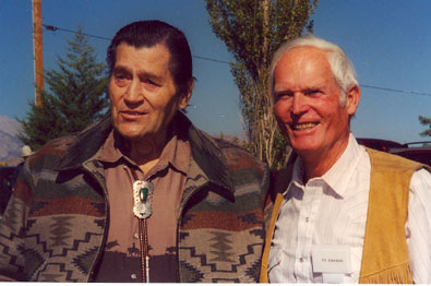 “Cheyenne” and “Bronco”, Clint Walker and Ty Hardin at the Pheasant Club during the Lone Pine, CA, 2003 Film Festival.