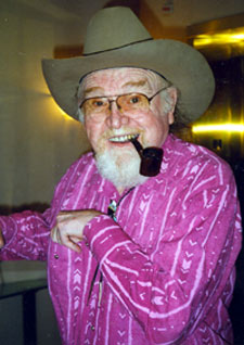 Jovial Gene Evans in Knoxville for the 1995 Western Film Festival.