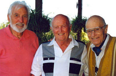 Three great guys! John Hart, Gregg Barton and House Peters Jr. I was privileged to get these three together after many years for a private party at Gregg Barton’s house in 1997.