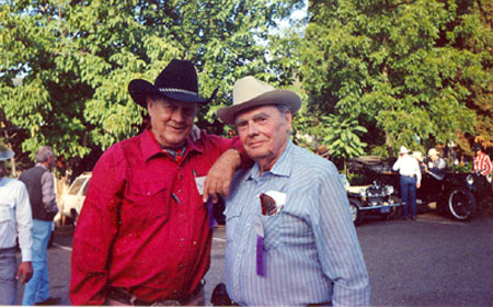Ben Johnson and Walter Reed at the Sonora, CA, Film Festival in 1990.