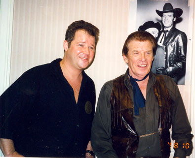 Carey Long, son of Richard Long, and Peter Breck share a few “Big Valley” memories at a Ray Courts Collector’s Show in California in 1998.