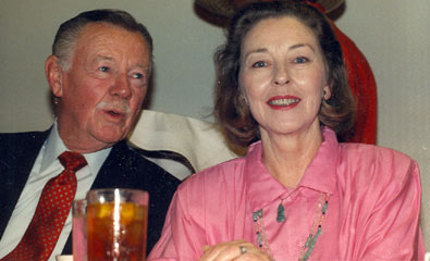 Jimmy Lydon and the gorgeous Lois Hall on the dais at the Memphis, TN, Film Festival in 1988.