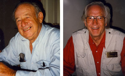 Jimmy Rogers and Greg Walcott at the Charlotte, NC, Western Film Fair in 1996.
