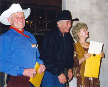 Jan Merlin, James Drury and Sue Ane Langdon at the 1998 Cheyenne, Wyoming,
