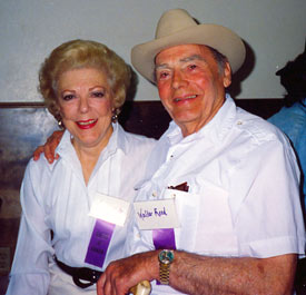 Virginia Vale and Walter Reed at the Toulumne County, Sonora, California, Wild West Film Fest in 1991.
