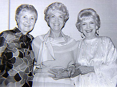 Three gracious ladies—Marion Shilling, Beth Marion, Verna Hillie at the Memphis Film Festival in 1985. (Thanx to Grady Franklin.)