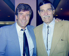Robert Fuller and John Russell at the 1987 Golden Boot Awards.